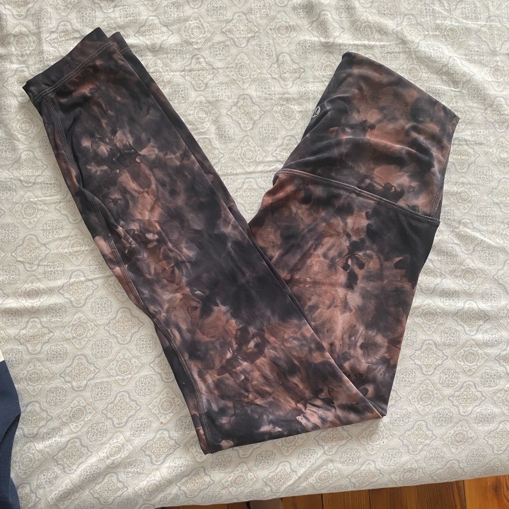 Lululemon Diamond Dye Graphite Grey Pink Pastel size 6